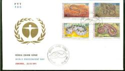 Efemera - 1991 FDC DÜNYA ÇEVRE GÜNÜ YILANLAR - kitantik - kitaLog