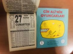 27 Haziran 2009 hediyelik orijinal Türkiye takvim yaprağı (Cin Ali kitabı hediyeli:)