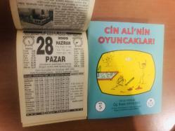 28 Haziran 2009 hediyelik orijinal Türkiye takvim yaprağı (Cin Ali kitabı hediyeli:)