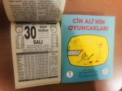 30 Haziran 2009 hediyelik orijinal Türkiye takvim yaprağı (Cin Ali kitabı hediyeli:)