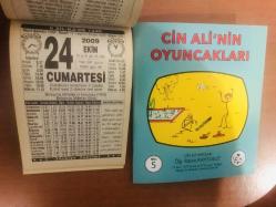 24 Ekim 2009 hediyelik orijinal Türkiye takvim yaprağı (Cin Ali kitabı hediyeli:)