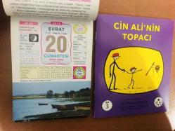 20 Şubat 2010 hediyelik orijinal Ülkü takvim yaprağı (Cin Ali kitabı hediyeli:)