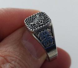 ESKİ DÖNEM MUHTEŞEM OSMANLI TUĞRALI ORİJİNAL MUHTEŞEM YÜZÜK OOO1AA ÇOK NADİR