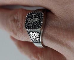 ESKİ DÖNEM MUHTEŞEM OSMANLI TUĞRALI ORİJİNAL MUHTEŞEM YÜZÜK OOO1AA ÇOK NADİR