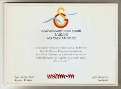 GALATASARAY SPOR KULÜBÜ ALP YALMAN VE EŞİNİN DAVETİYESİ...
