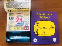 24 Mart 2013 hediyelik orijinal Ülkü takvim yaprağı (Cin Ali kitabı hediyeli:)