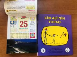 25 Mart 2013 hediyelik orijinal Ülkü takvim yaprağı (Cin Ali kitabı hediyeli:)