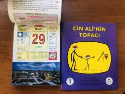 29 Mart 2013 hediyelik orijinal Ülkü takvim yaprağı (Cin Ali kitabı hediyeli:)