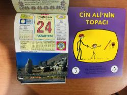 24 Haziran 2013 hediyelik orijinal Ülkü takvim yaprağı (Cin Ali kitabı hediyeli:)