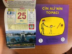 25 Haziran 2013 hediyelik orijinal Ülkü takvim yaprağı (Cin Ali kitabı hediyeli:)