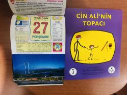 27 Haziran 2013 hediyelik orijinal Ülkü takvim yaprağı (Cin Ali kitabı hediyeli:)