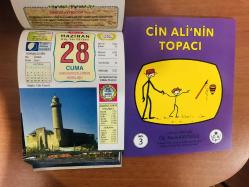 28 Haziran 2013 hediyelik orijinal Ülkü takvim yaprağı (Cin Ali kitabı hediyeli:)