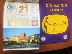 21 Kasım 2013 hediyelik orijinal Ülkü takvim yaprağı (Cin Ali kitabı hediyeli:)