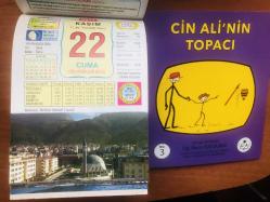 22 Kasım 2013 hediyelik orijinal Ülkü takvim yaprağı (Cin Ali kitabı hediyeli:)