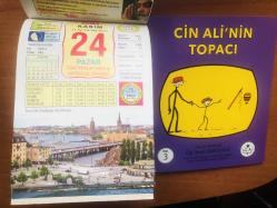 24 Kasım 2013 hediyelik orijinal Ülkü takvim yaprağı (Cin Ali kitabı hediyeli:)