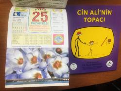 25 Kasım 2013 hediyelik orijinal Ülkü takvim yaprağı (Cin Ali kitabı hediyeli:)