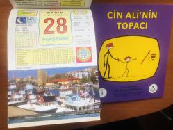 28 Kasım 2013 hediyelik orijinal Ülkü takvim yaprağı (Cin Ali kitabı hediyeli:)