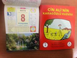 8 Mayıs 2014 hediyelik orijinal Ülkü takvim yaprağı (Cin Ali kitabı hediyeli:)