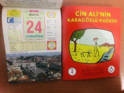 24 Mayıs 2014 hediyelik orijinal Ülkü takvim yaprağı (Cin Ali kitabı hediyeli:)