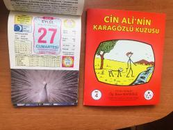 27 Eylül 2014 hediyelik orijinal Ülkü takvim yaprağı (Cin Ali kitabı hediyeli:)