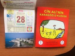 28 Ağustos 2014 hediyelik orijinal Ülkü takvim yaprağı (Cin Ali kitabı hediyeli:)