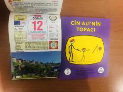 12 Aralık 2015 hediyelik orijinal Ülkü takvim yaprağı (Cin Ali kitabı hediyeli:)