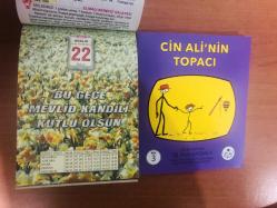 22 Aralık 2015 hediyelik orijinal Ülkü takvim yaprağı (Cin Ali kitabı hediyeli:)