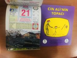 21 Kasım 2015 hediyelik orijinal Ülkü takvim yaprağı (Cin Ali kitabı hediyeli:)