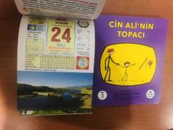 24 Kasım 2015 hediyelik orijinal Ülkü takvim yaprağı (Cin Ali kitabı hediyeli:)