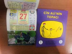 27 Eylül 2015 hediyelik orijinal Ülkü takvim yaprağı (Cin Ali kitabı hediyeli:)