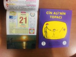 21 Nisan 2015 hediyelik orijinal Ülkü takvim yaprağı (Cin Ali kitabı hediyeli:)