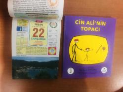 22 Nisan 2015 hediyelik orijinal Ülkü takvim yaprağı (Cin Ali kitabı hediyeli:)