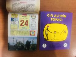 24 Nisan 2015 hediyelik orijinal Ülkü takvim yaprağı (Cin Ali kitabı hediyeli:)