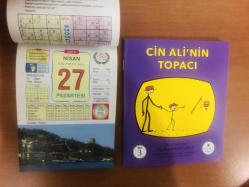 27 Nisan 2015 hediyelik orijinal Ülkü takvim yaprağı (Cin Ali kitabı hediyeli:)