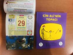 29 Nisan 2015 hediyelik orijinal Ülkü takvim yaprağı (Cin Ali kitabı hediyeli:)