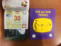 30 Nisan 2015 hediyelik orijinal Ülkü takvim yaprağı (Cin Ali kitabı hediyeli:)