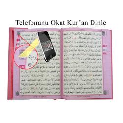 Kuranı Kerim Bilgisayar Hatlı Pembe Renk Rahle Boy