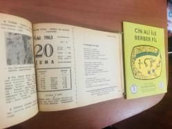 20 Eylül 1963 hediyelik orijinal Ajans Türk takvim yaprağı (Cin Ali kitabı hediyeli:)