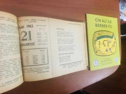 21 Eylül 1963 hediyelik orijinal Ajans Türk takvim yaprağı (Cin Ali kitabı hediyeli:)