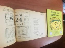 24 Eylül 1963 hediyelik orijinal Ajans Türk takvim yaprağı (Cin Ali kitabı hediyeli:)