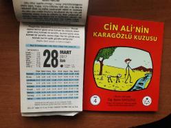 28 Mart 2017 orijinal Fazilet takvim yaprağı (Cin Ali kitabı hediyeli :)