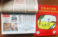 28 Şubat 2018 orijinal Resimli Ülkem & Şehrim takvim yaprağı (Cin Ali kitabı hediyeli :)