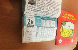 26 Ağustos 2019 hediyelik orijinal Semerkand takvim yaprağı (Cin Ali kitabı hediyeli:)