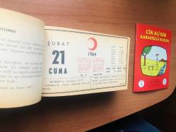 21 Şubat 1964 hediyelik orijinal Kızılay takvim yaprağı (Cin Ali kitabı hediyeli:)