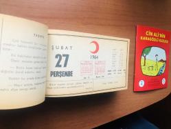 27 Şubat 1964 hediyelik orijinal Kızılay takvim yaprağı (Cin Ali kitabı hediyeli:)
