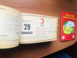 29 Şubat 1964 hediyelik orijinal Kızılay takvim yaprağı (Cin Ali kitabı hediyeli:)