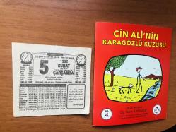 5 Şubat 1992 orijinal Türkiye gazetesi takvim yaprağı (Cin Ali kitabı hediyeli:)