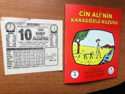 10 Şubat 1992 orijinal Türkiye gazetesi takvim yaprağı (Cin Ali kitabı hediyeli:)