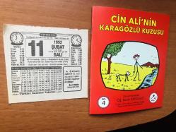 11 Şubat 1992 orijinal Türkiye gazetesi takvim yaprağı (Cin Ali kitabı hediyeli:)