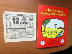 12 Şubat 1992 orijinal Türkiye gazetesi takvim yaprağı (Cin Ali kitabı hediyeli:)